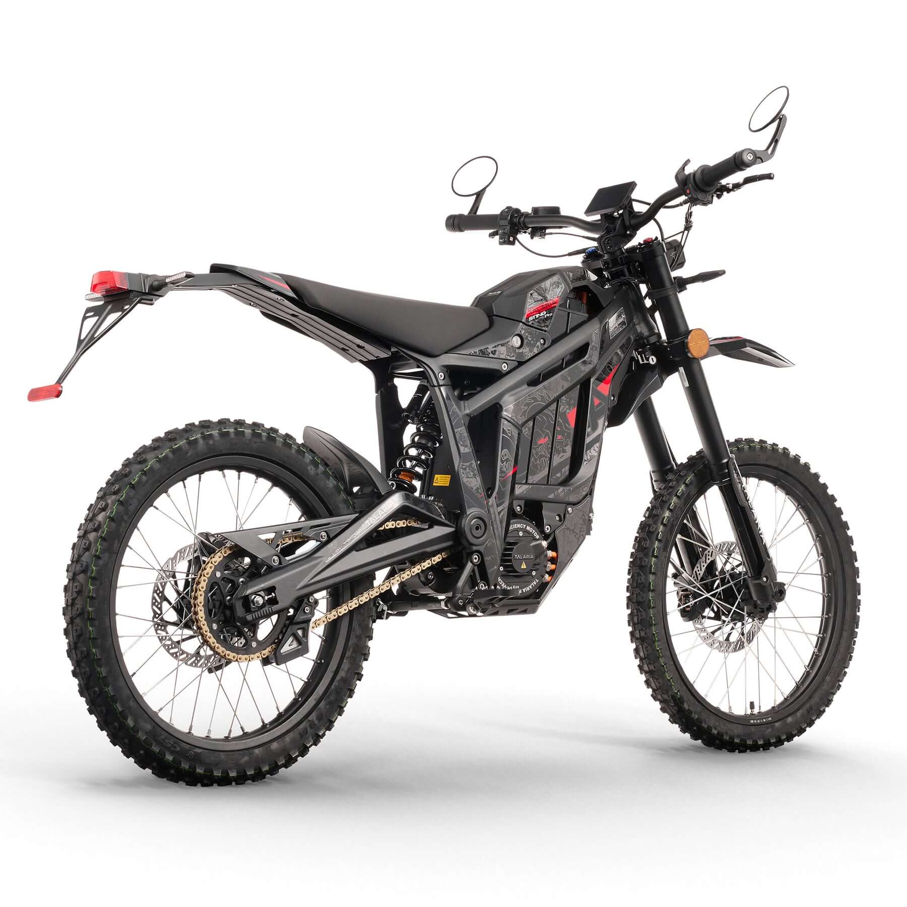 Talaria MX5 Elektro Crossbike – Heckansicht in Schwarz