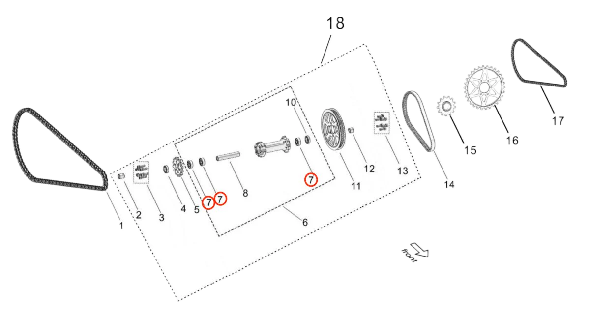 Light Bee Jackshaft / Schwingenlager