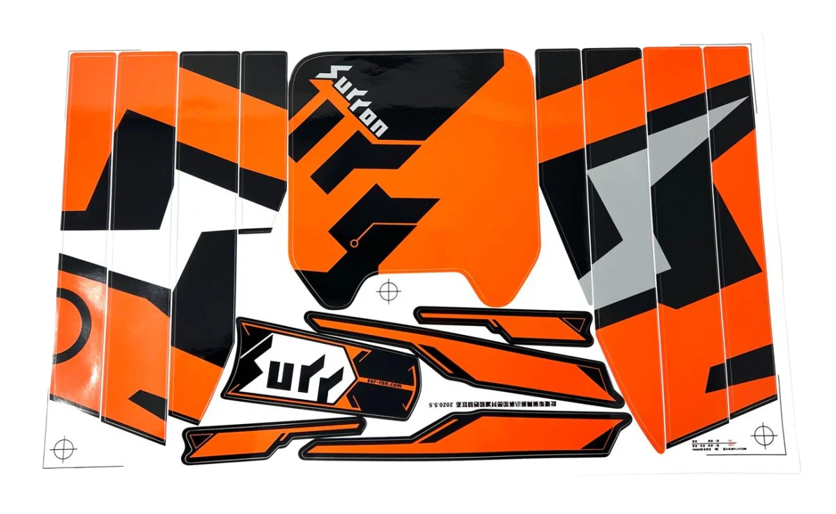 Light Bee Abziehbilder/Aufkleber-Kit - Orange & Schwarz