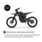 Talaria MX5 Offroad E-Bike auf Schotterweg mit robustem Design und breiten Reifen