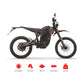 Talaria MX5 Elektro-Crossbike in schwarzer Ausführung, Seitenansicht mit Stollenreifen